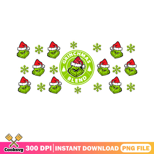 Grinchmas blend png, snowflake png, merry christmas png