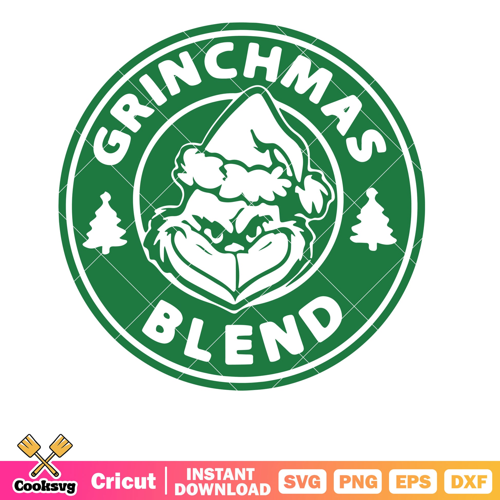 Grinchmas head blend svg, merry grinchmas svg, grinch head svg