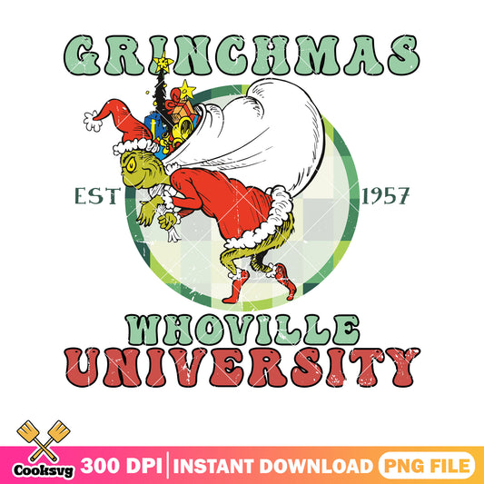 Grinchmas whoville university est 1957 png