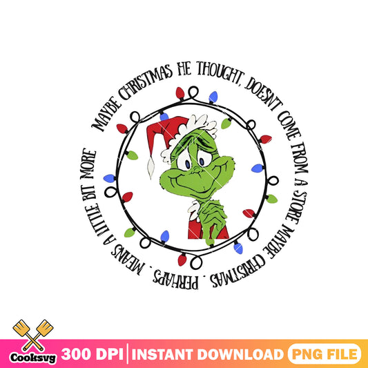 Grinch maybe christmas he thought png file, maybe christmas he thought​ png