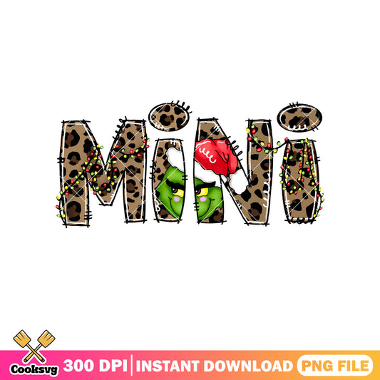 Grinch merry christmas mini text png, merry grinchmas shirt​ png