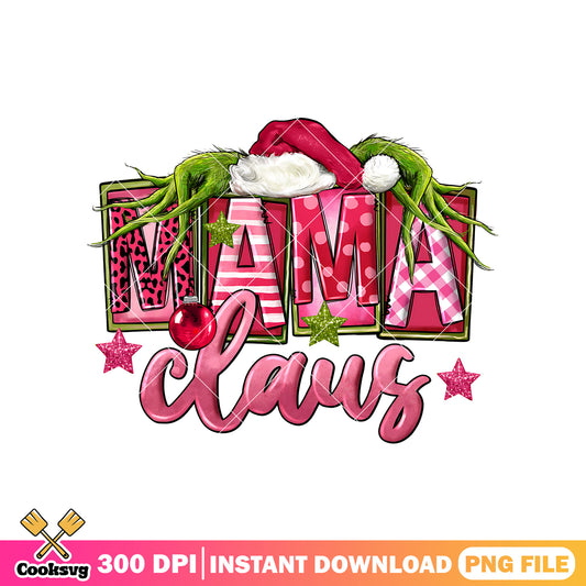 Grinch pink christmas mama claus png, grinch mama png, mama claus​ png
