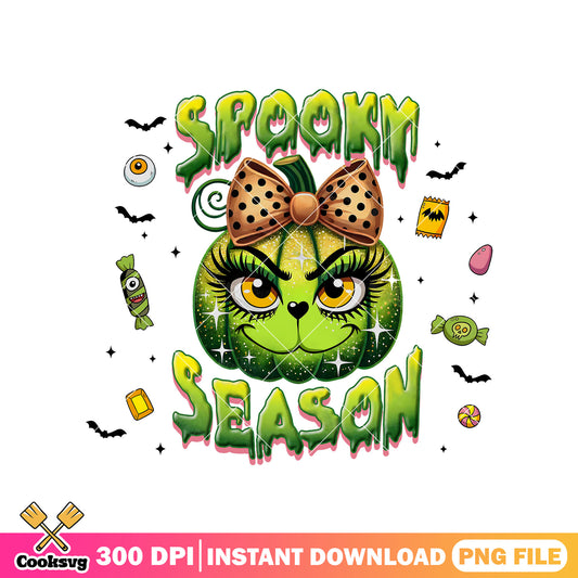 Grinch pumpkin spooky season png, the grinch pumpkin​ png