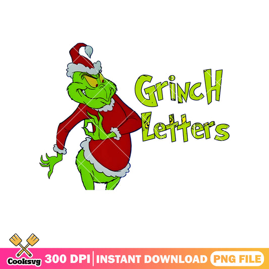 Grinch santa christmas letters png, grinch letters​ png, the grinch png