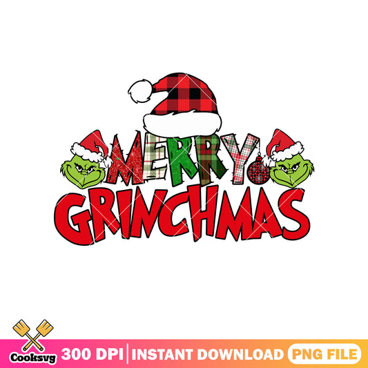 Grinch santa hat merry christmas png, grinch santa png, merry grinchmas png