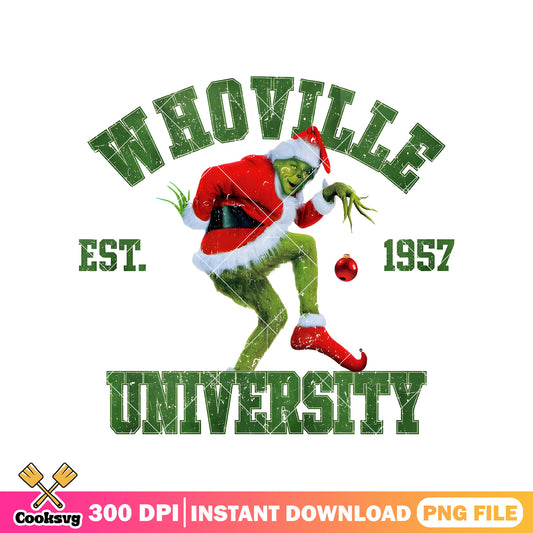 Grinch santa whoville university est png, whoville grinch​ png