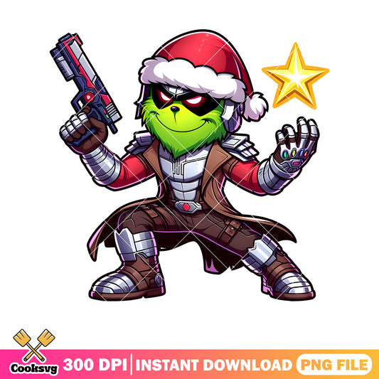Grinch star lord christmas png