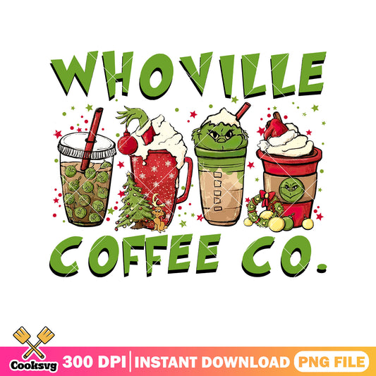 Grinch whoville and coffee co png