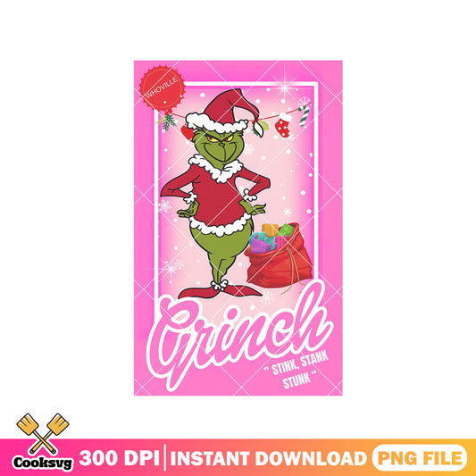 Grinch whoville berbie card png, barbie cards​ png, grinch whoville png