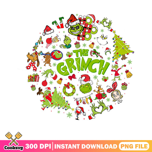 Grinch xmas png, christmas movie png, how the grinch stole christmas png