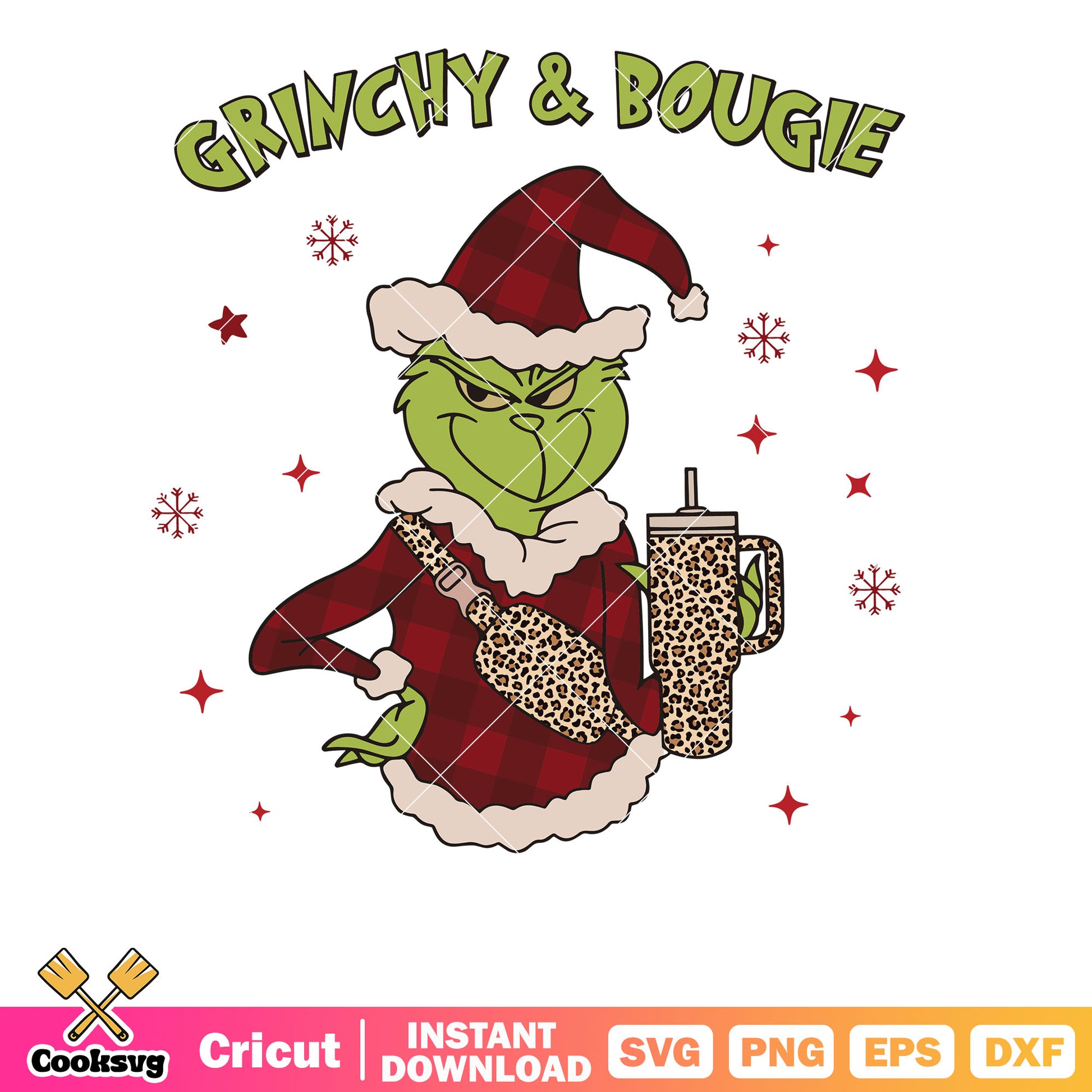 Grinchy and Bougie Christmas svg, bougie grinch​ svg, the grinch svg