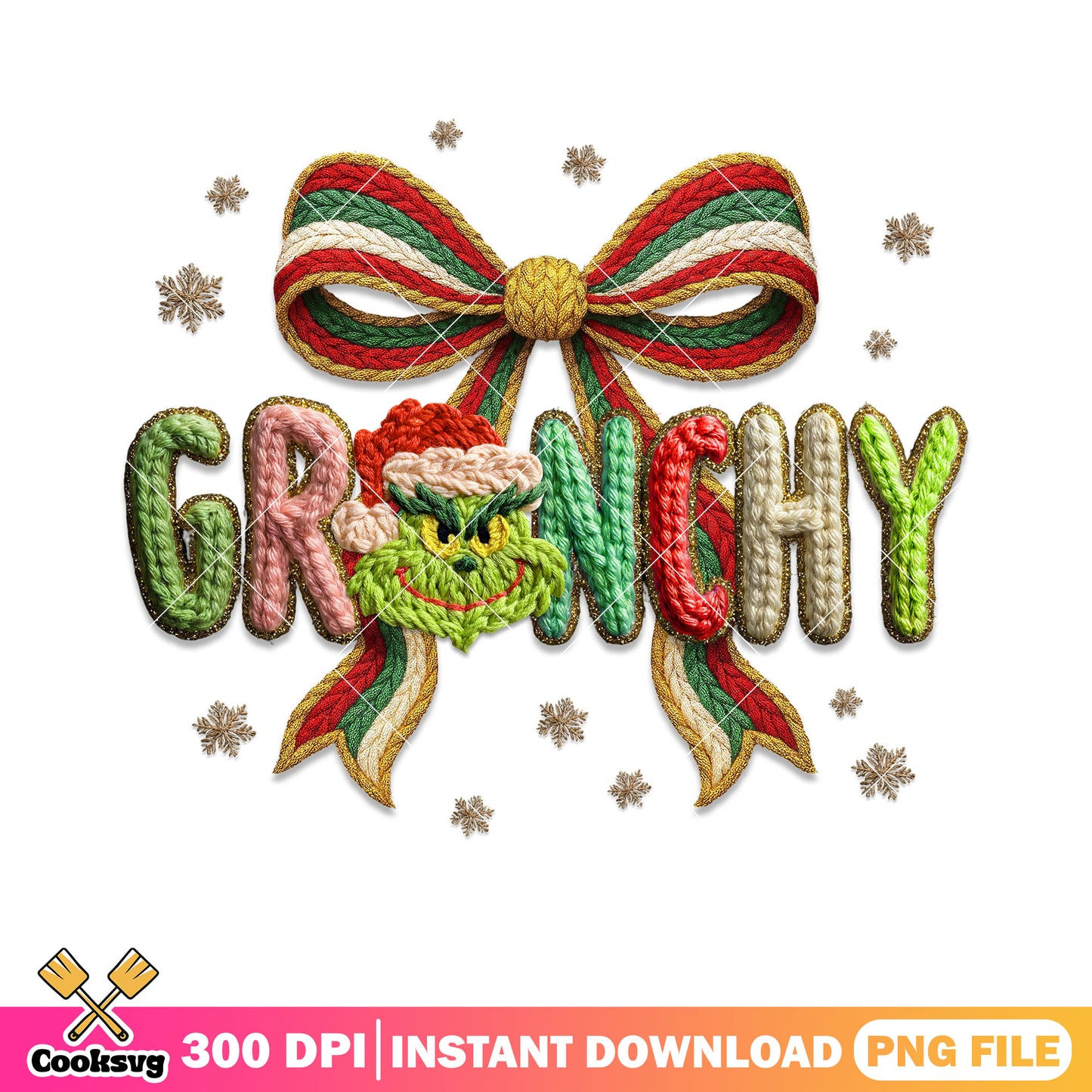 Grinchy christmas png, merry christmas png, green monster png