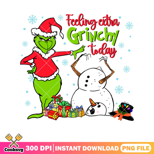 Grinchy feeling extra today png
