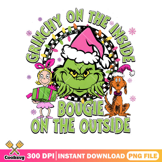 Grinchy on the inside png, max the dog png, lou cindy who png