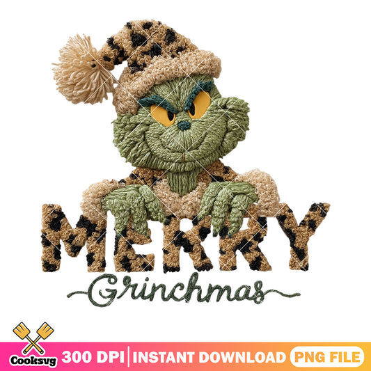 Grinchy xmas png, santa hat png, how the grinch stole christmas​ png