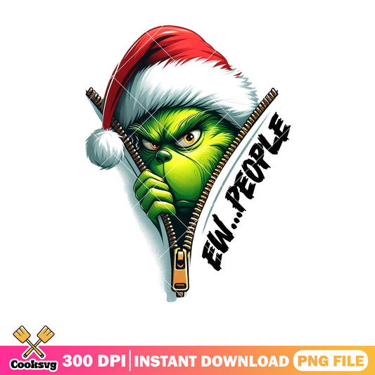 Grinch zipper ew people png