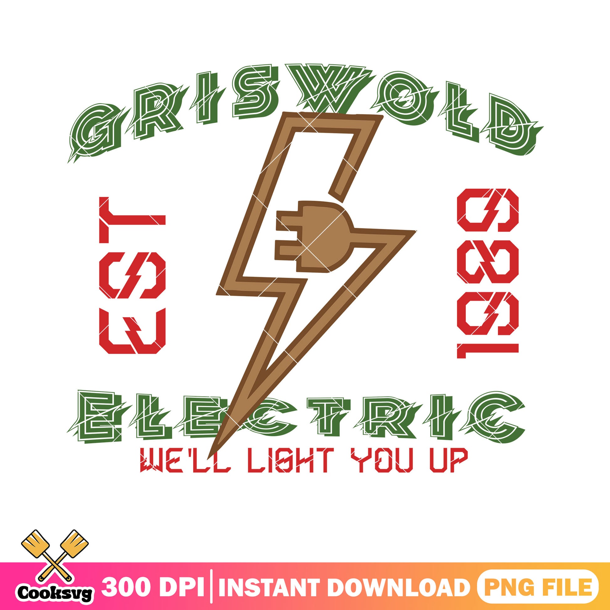 Griswold electric logo png, christmas vacation retro png, company png
