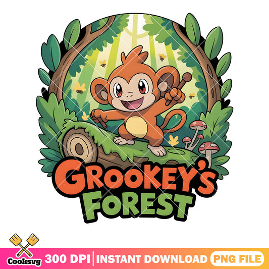 Grookey forest png, pokemon movies png, grookey pokemon png
