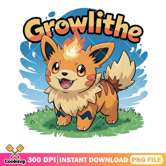 Growlithe pokemon png, pokemon poster png, pokemon movie png