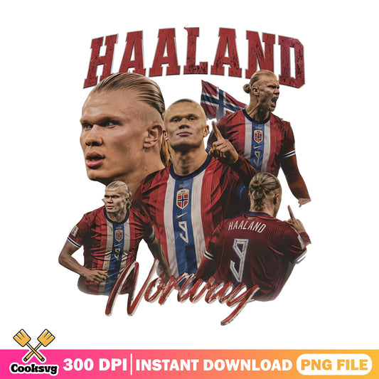 Haaland Norway Football Bootleg PNG, Soccer Player PNG, Sport PNG