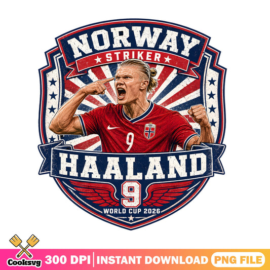 Haaland Norway Striker PNG, World Cup 2026 PNG, Soccer PNG
