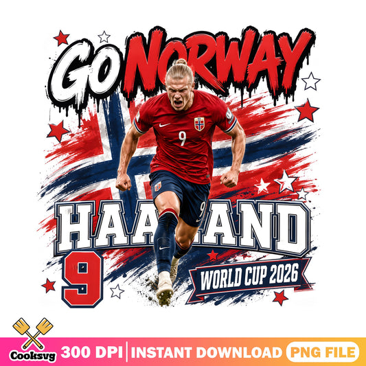 Haaland Norway World Cup 2026 PNG, Go Norway PNG, Soccer PNG