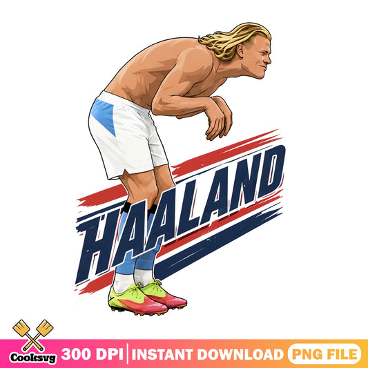 Haaland Soccer Player PNG, Football Fan Gift, Sports PNG