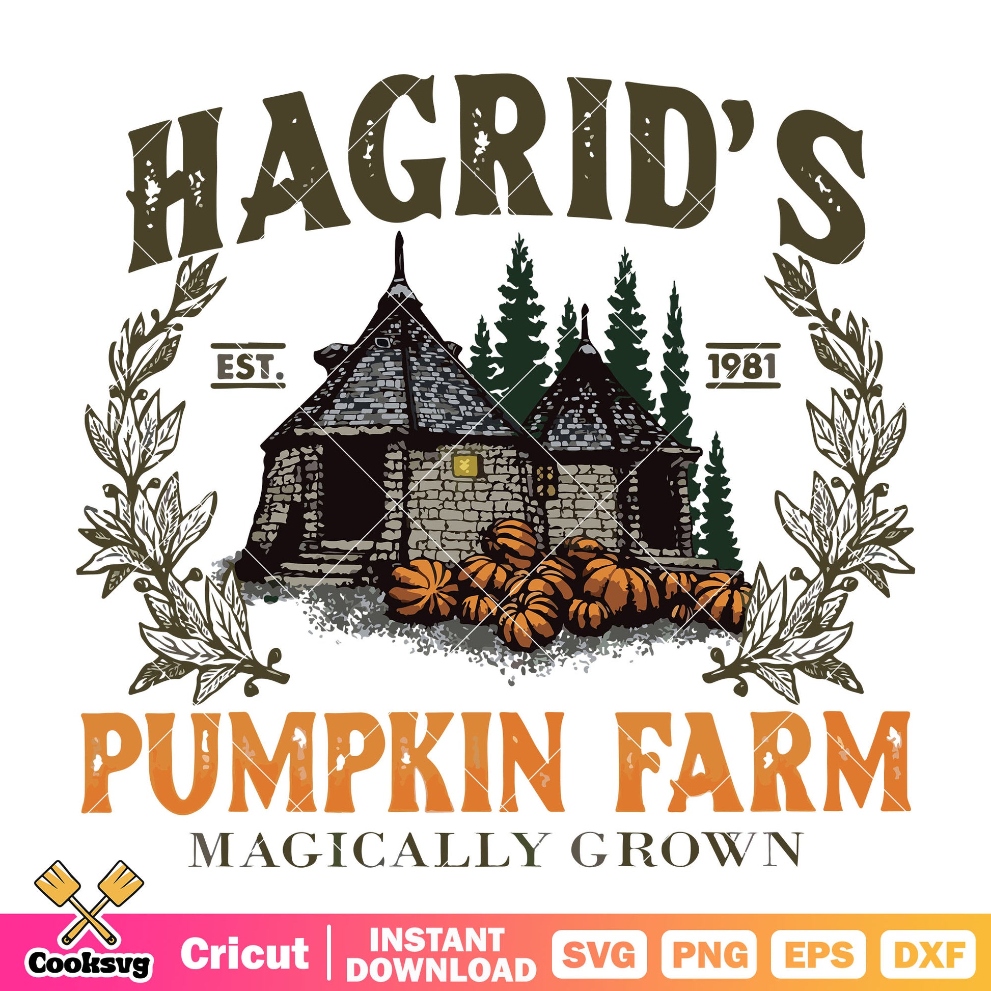 Hagrids pumpkin farm est svg, pumpkin farm svg, pumpkin vibes svg