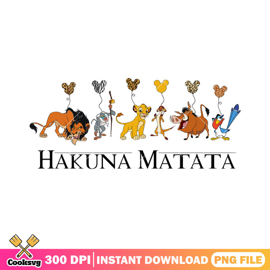 Hakuna matata mickey balloon png, mickey head png, lion king png