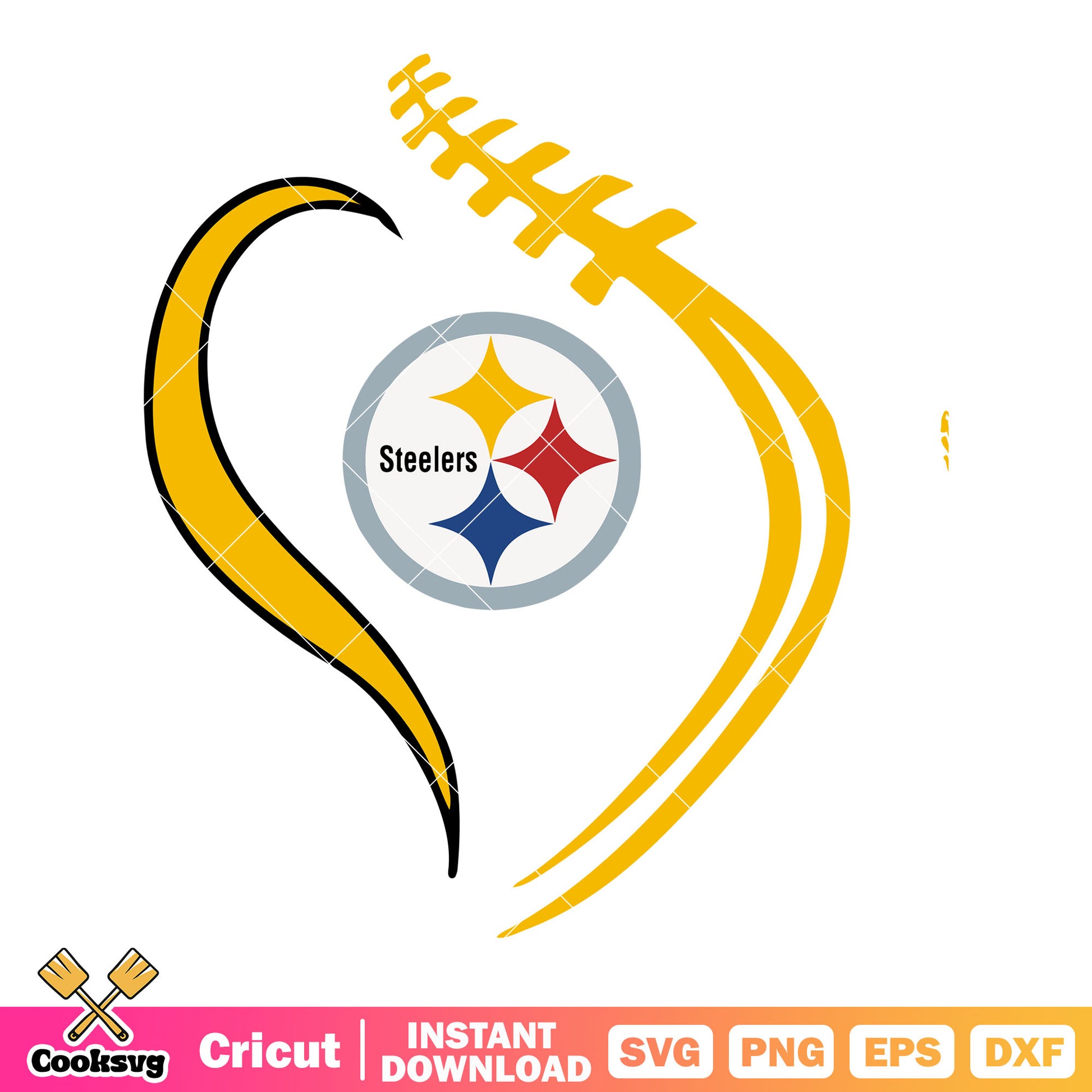 Half swirl hear and ball steelers svg, nfl division svg, pittsburgh svg