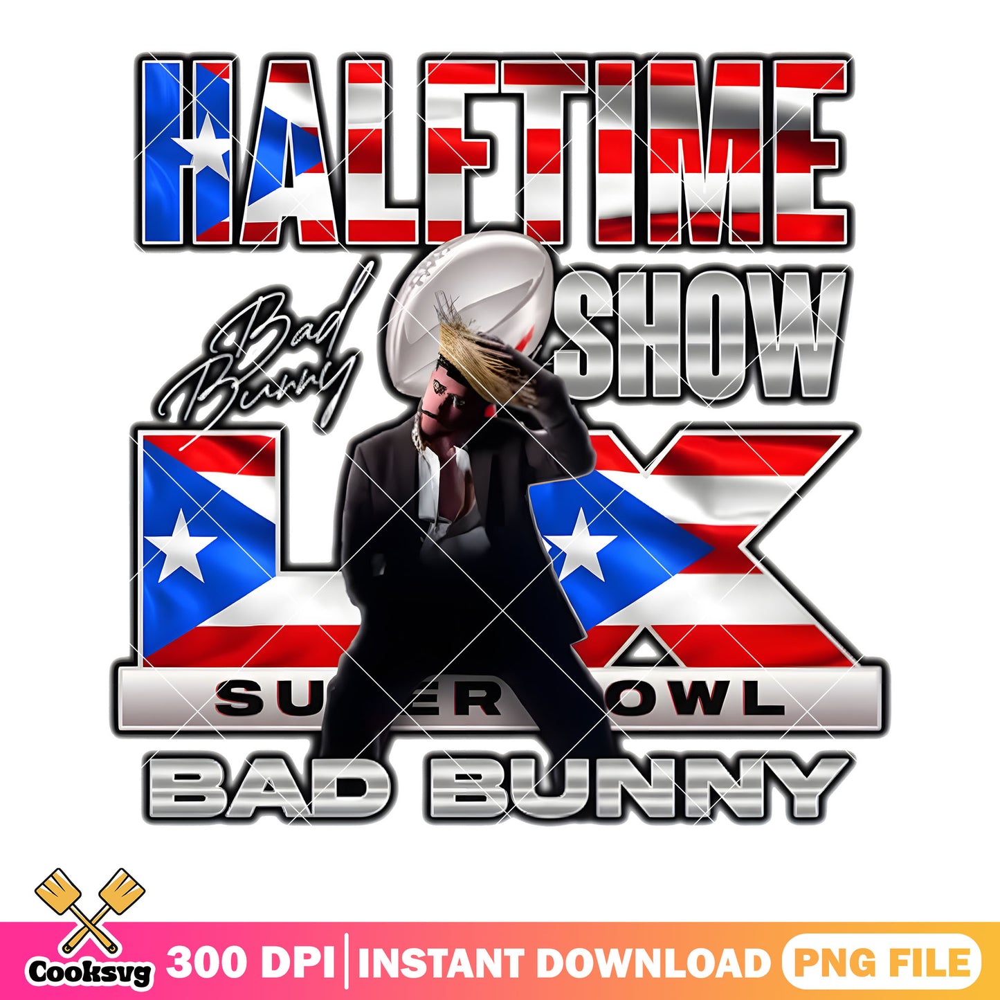 Halftime show bad bunny png, halftime super bowl png, bad bunny png