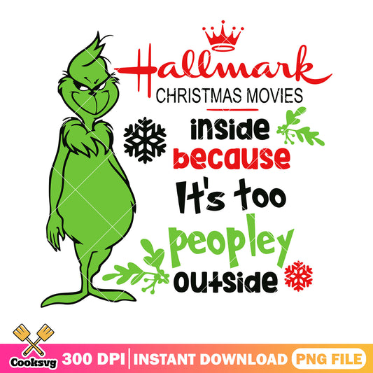 Hall mark christmas movies png, merry christmas png, grinchmas png