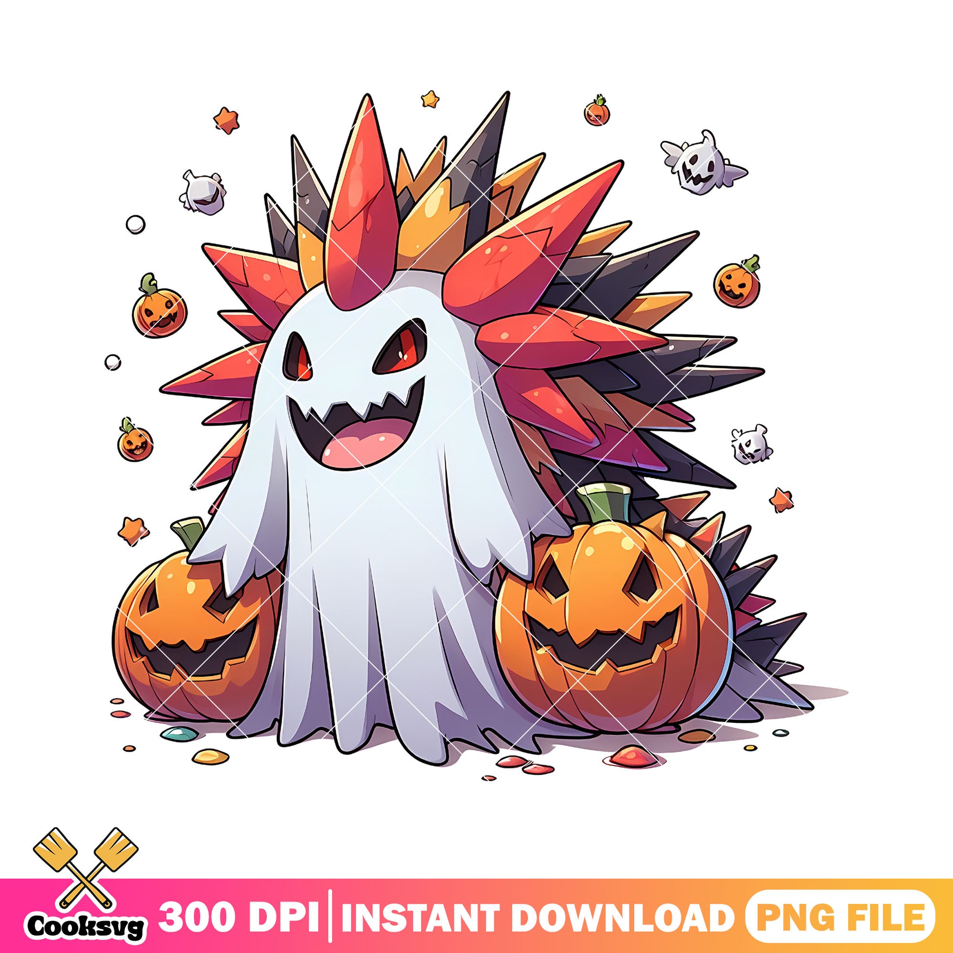 Halloween Ghost Monster png, pokemon cartoon png, halloween custome png