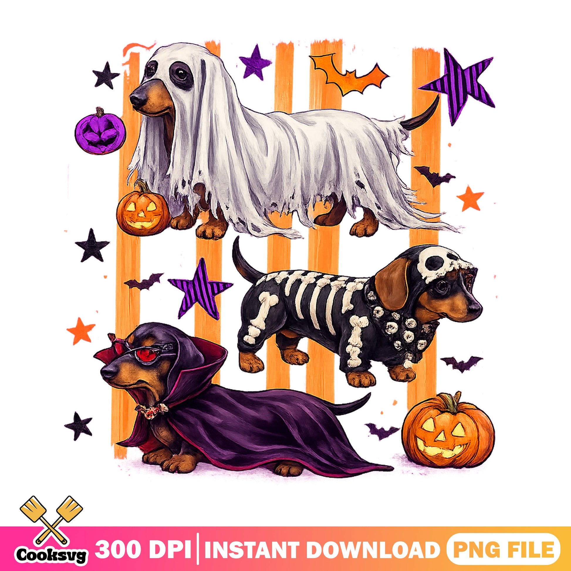 Halloween Dachshund Dog PNG, Funny Dog Halloween PNG, Dog PNG