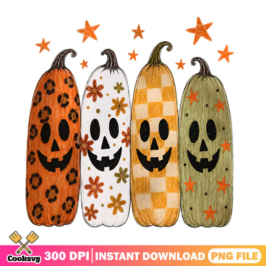 Halloween Pumpkin Jack O Lantern PNG, Groovy Fall PNG, Spooky Season PNG