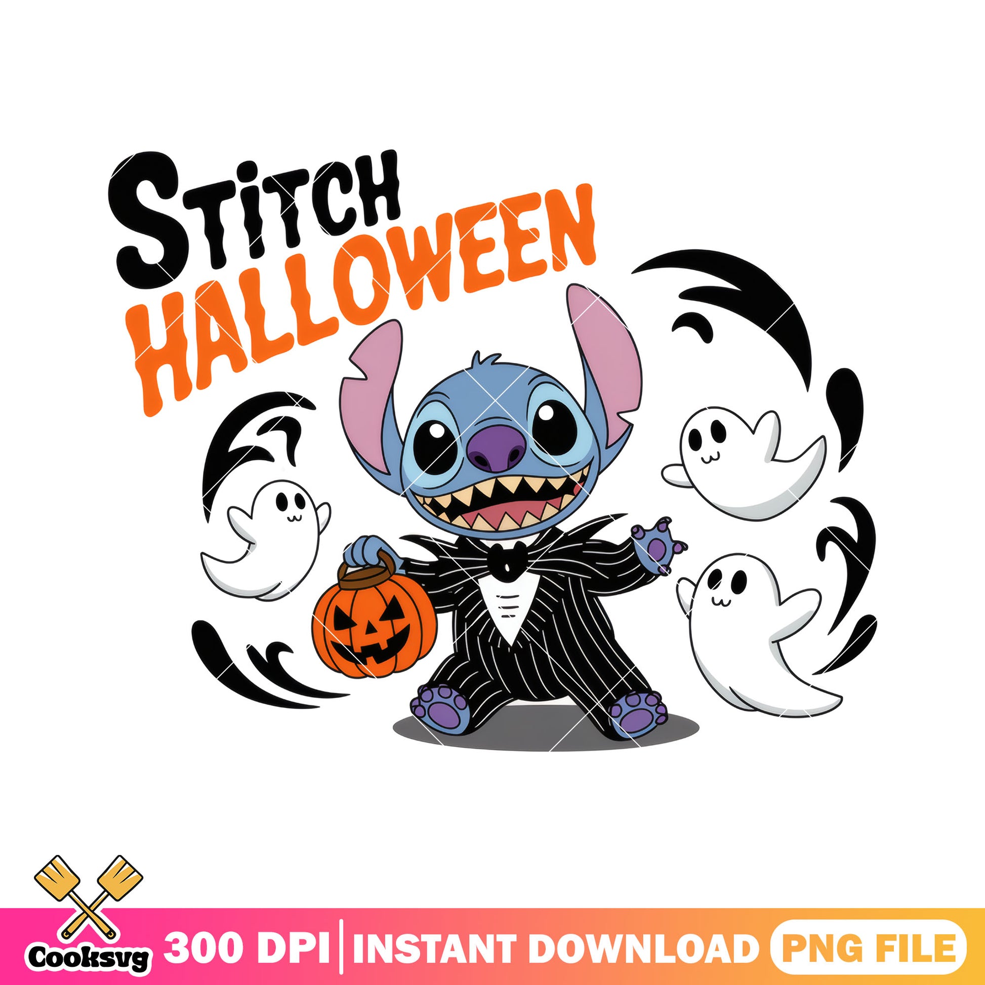 Halloween and stitch png, halloween happy png, disney cartoon png