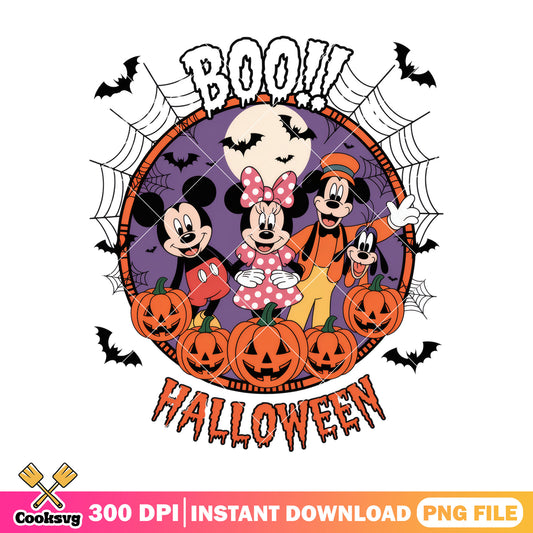 Halloween boo png, mickey mouse funhouse png, happy halloween png