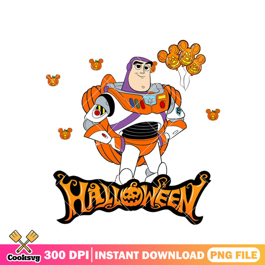 Halloween buzz lightyear design png, disney art png, halloween day png