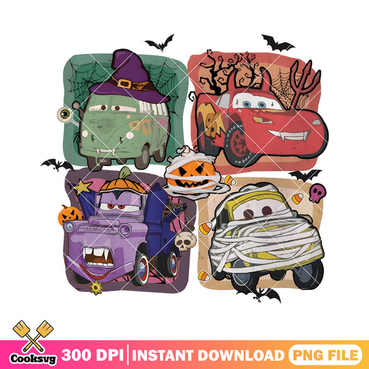 Halloween car mcqueen png, mcqueen halloween​ png, disney mcqueen png