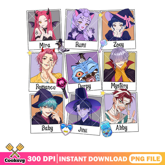 Halloween day kpop hunters png, kpop hunters png, spirit halloween png