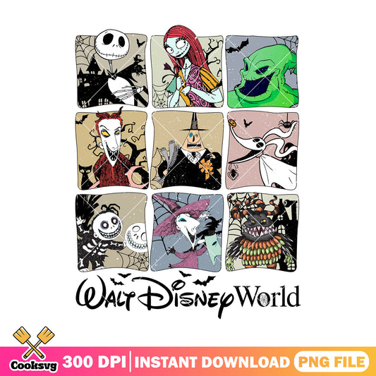 Halloween disney nightmare png, scary cartoon png, walt disney world png