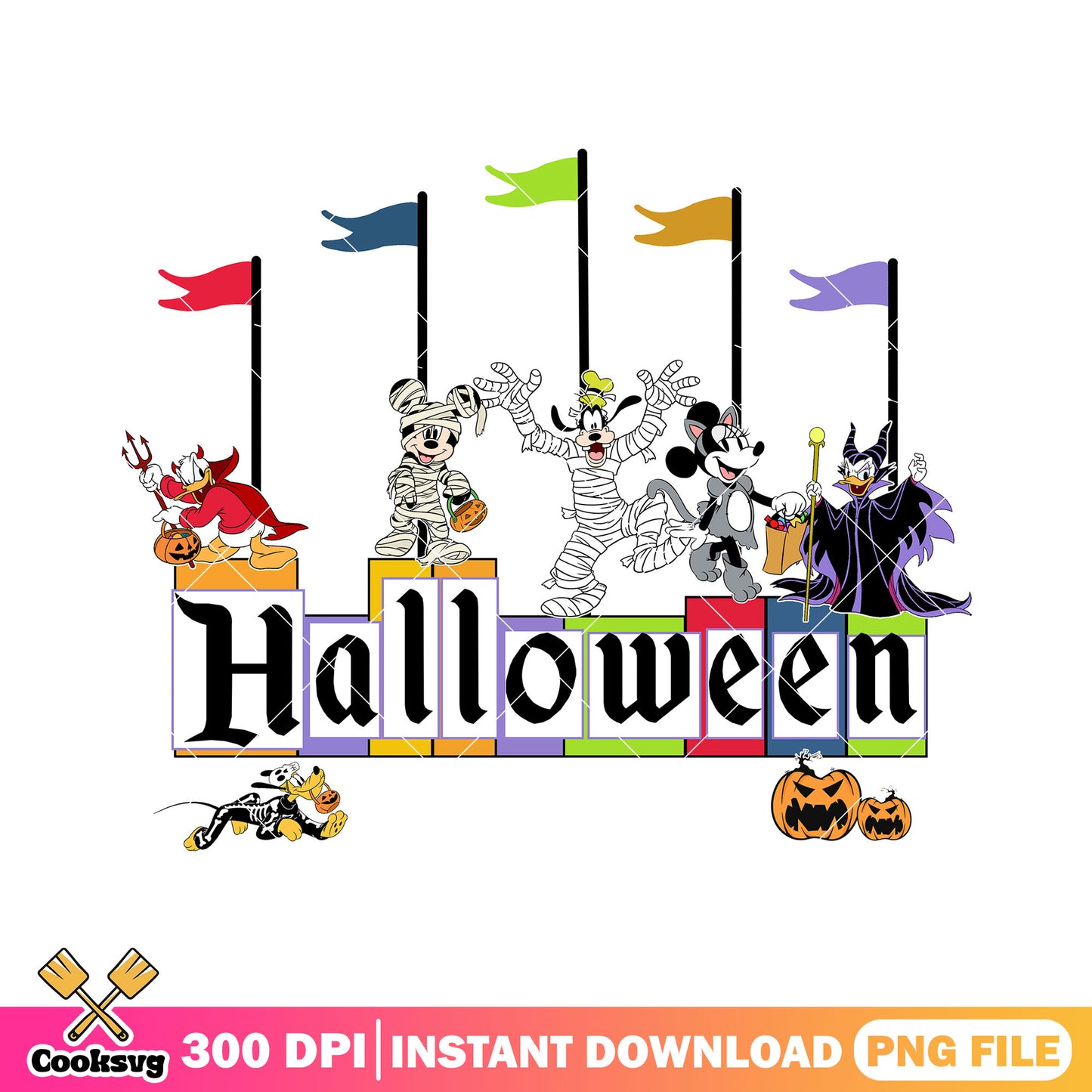 Halloween disney vibe png, halloween returns png, disney castle png