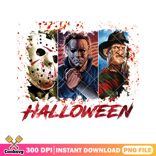 Halloween horror movie villains design png, best halloween movies png