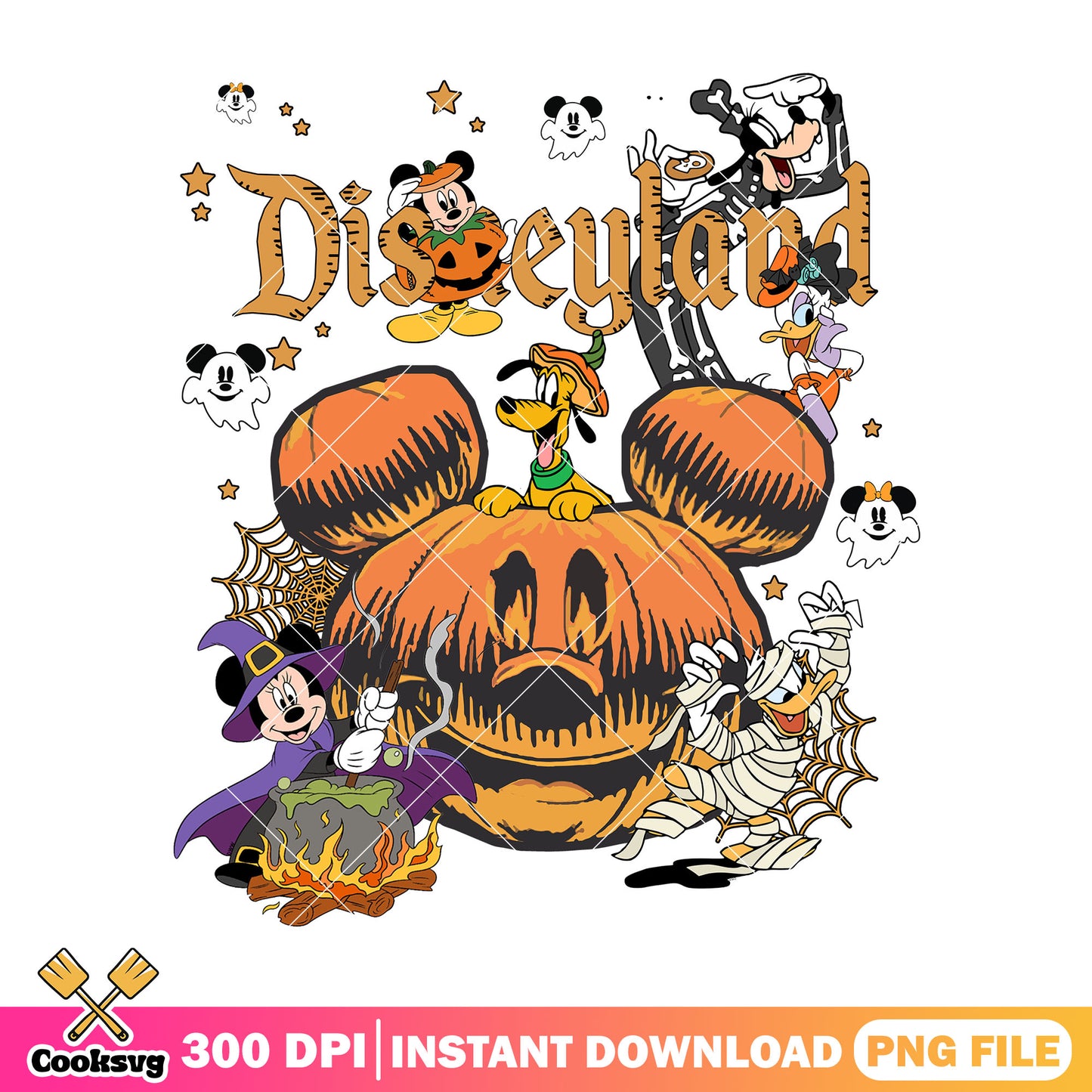 Halloween in disneyland png, halloween art png, disney cartoon png