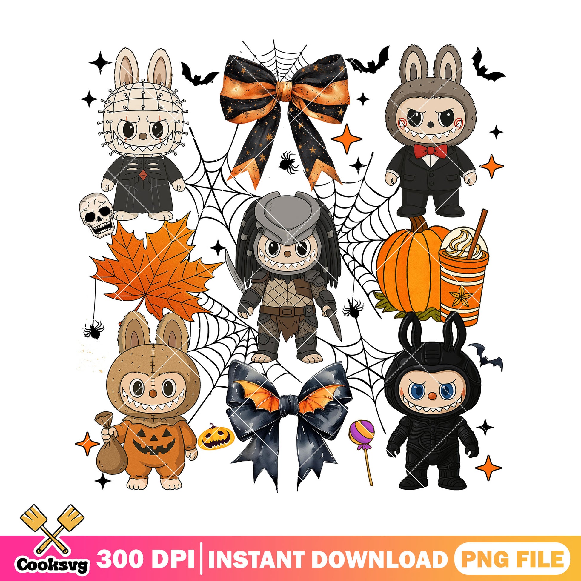 Halloween labubu costume png, labubu art png, scary lububu png