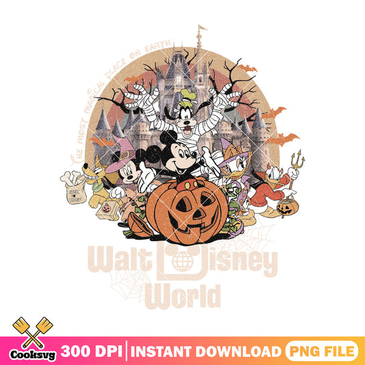 Halloween magical land png, halloween spirit png, disney castle png
