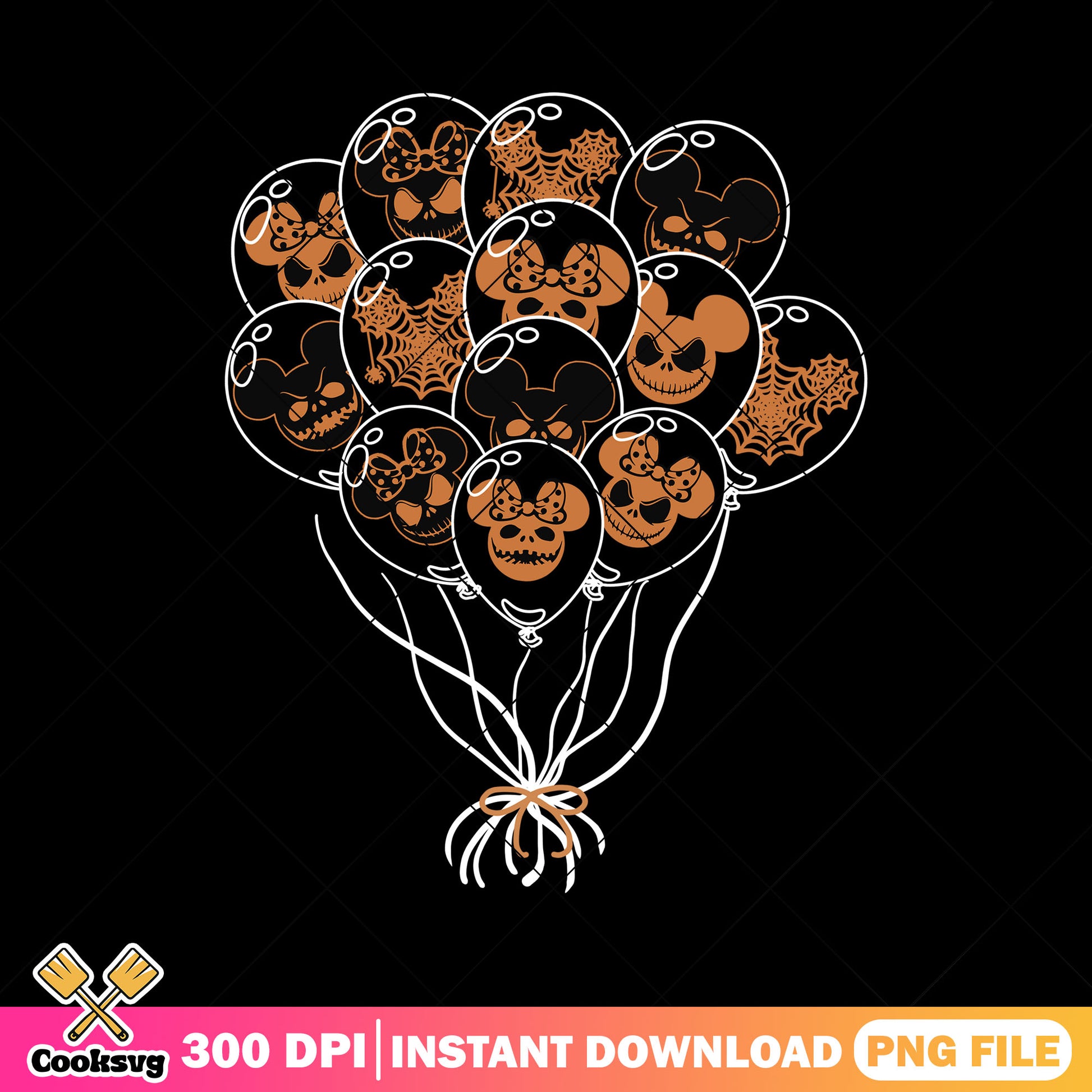 Halloween mickey balloons png, halloween ends png, disney vllains png