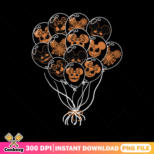 Halloween mickey balloons png, halloween ends png, disney vllains png
