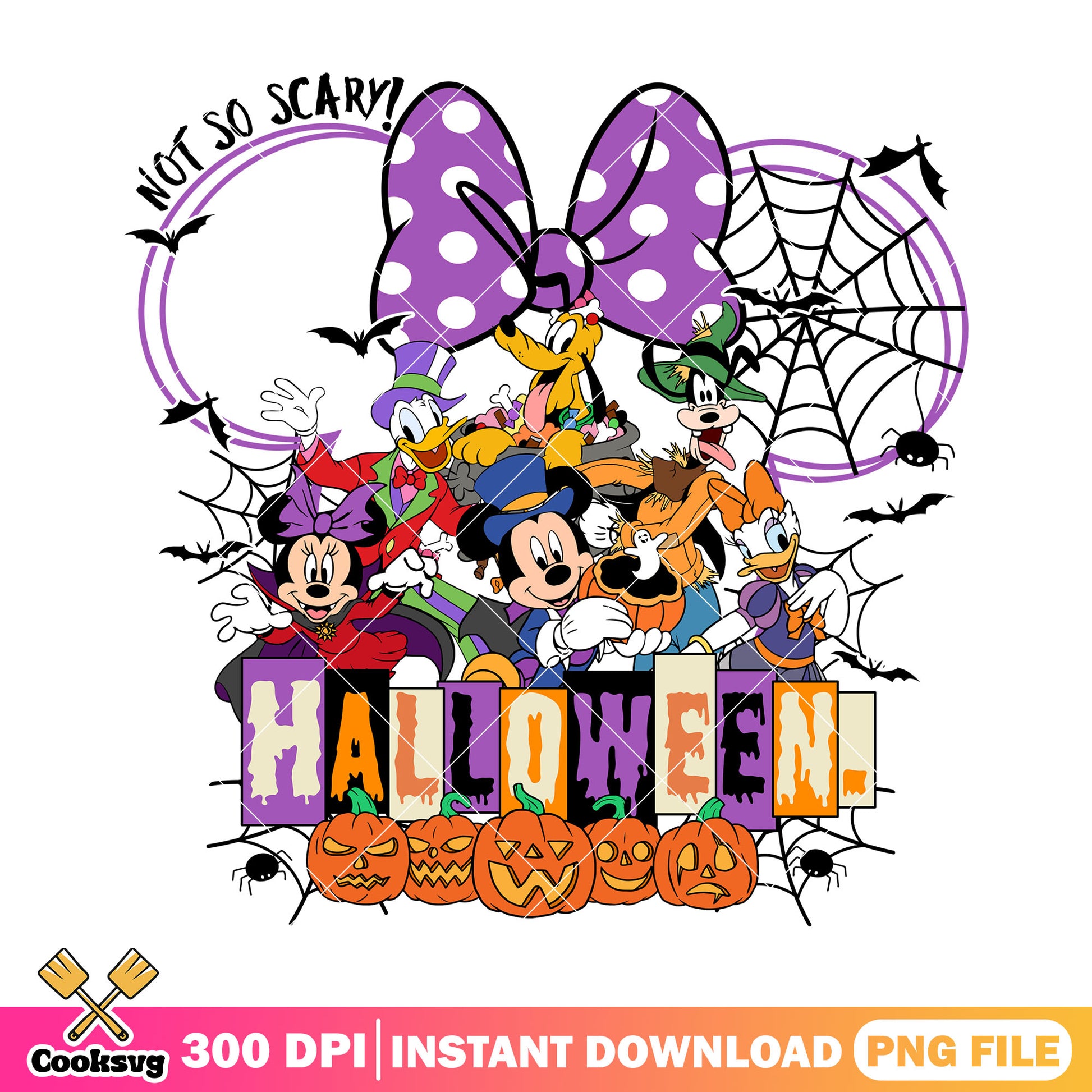 Halloween not so scary png, disney mouse png, halloween spirit png