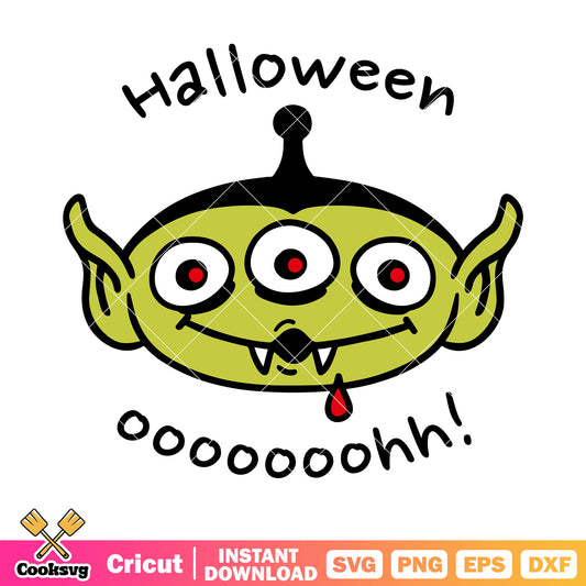 Halloween oooooh svg, scary alien svg, vampire costume​ svg